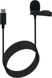 Type C Lavalier Microphone Compatible DJI Osmo Action 4 3 2 Camera Clip-On 4.9Ft