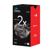 Cardo Freecom 2x Motorcycle Intercom - Waterproof/Bluetooth/JBL - (Double Kit)