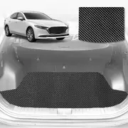 6D Diamond Car Boot Mat for Mazda 3 (BP)2019-Current Sedan - Heavy Duty Carpet Liner