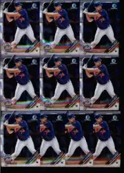 LOT OF (10) PETER ALONSO 2019 BOWMAN CHROME PROSPECTS BCP-127 ROOKIE BASE FC7564