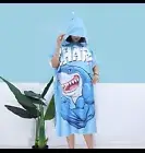 Hooded Poncho Towel Surf Swim Beach - Sharks