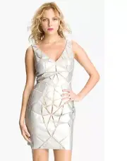 Aidan Mattox Geometric Applique' Tulle Sheath Dress $365 NWT 2