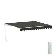 ALEKO Retractable Motorized Home Patio Canopy Awning 10 x 8 Feet Black Color