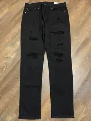 NEW American Eagle Athletic Skinny Jeans Men’s 34x32 Black Airflex + Distressed