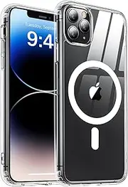 Noonin Magnetic Case for iPhone 11 Pro，[Compatible with MagSafe] Protective Shockproof Cover Phone Case for iPhone 11 Pro 5.8" (Clear)