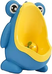 CHICAMPERA 1Pc Cartoon Frog Urinal for Boys Wall Mounted Potty Trainer with Rotating Water Wheel Durable Material Fun Easy to Use Urinal Space Saving Portable Pee Potty