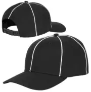 Richardson Adjustable Black w/White Piping Football Referee Hat | 420