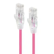 Alogic 150Cm Pink Ultra Slim Cat6 Network Cable Utp 28Awg Series Alpha
