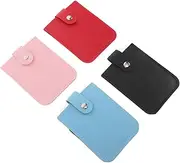 [WOONEKY] Red Card Holder Women's Wallet Credit Card Wallet Pu Leather Business Card Organizer Pull Out Id Case