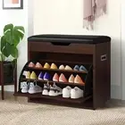 Shoe Cabinet Bench Shoes Storage Rack Adjustable Compact Cabinets Organiser Draw