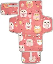 Reusable Washable Changing pad with Tissue Pocket Portable Baby Changing pad for Moms, Dads