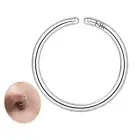 14K Gold Nose Ring Hoop for Women and Men, 8mm Tiny Gold Nose Ring Stud Pierc...
