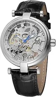 [BESTKANG] Luxury Mens Automatic Watch Unique Design Skeleton Self Winding Dress Watch with Premium Leather Band