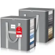 10L Extra Large Blanket Storage BagsPcs Comforter Clothes Storage Bag with 2