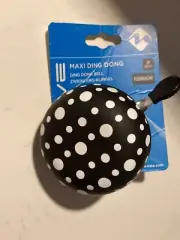 Fluorescent Glow In Dark Black White Dot Ding-Dong Maxi Wave Bicycle Bell 420322