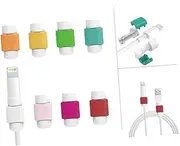4pcs USB Charging Cable Protector Saver for Durable Protective Cover for Data Cables Pink Prevents Bends and Compatible with All USB Chargers