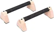 Push up Handles - Parallettes Bars Pushup Handles Stands | 2X Workout Equipment, Home Gym Accessories with Wooden Grips for Strength Training, Calisthenics