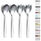 Salad Server Set 4 Pieces Stainless Steel Salad Serving Set Salad Spoon Salad Se