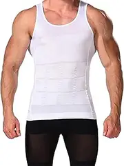 Men Slimming Compression Shirt Abdomen Shaping Body Shaper, Comfort Baselayer Shapewear Tops for Exercise