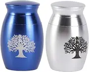 ORFOFE 2Pcs Stainless Steel Dog Ash Urns Fine Cremation Urns for Pet Ashes Small Keepsake Storage Box for Cherished Memories Durable and Stylish Memorial Cinerary Casket