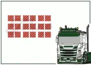 Tekno | 88460 Width sign red 'Sticker' Set 1:50 Scale