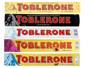 (Pack of 5) Toblerone of Switzerland Combo Chocolate Bars (100gm Each)