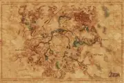 Legend of Zelda Map Poster Exclusive Nintendo Switch 2017 NEW