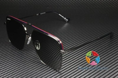 GUCCI GG1099SA 001 Pilot Ruthenium Dark Grey 61 mm Men's Sunglasses