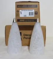 2 pc. Light Lamp Fixture Glass Shades Pendant Hanging Tulip Flute Glacier Theme