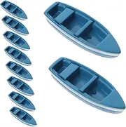 HONMEET Detailed Mini Yacht Boat Model Set 10pcs Scale Model for Coastal Decor and Collectors