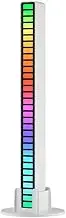 32LED RGB Voice Sound Activated Rhythm Bar Music Car Light Party Strip Tube Lamp (White)