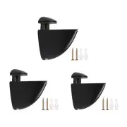 Wood Glass Shelf Bracket with Screws Wall Mount for Bedside Entrance Office
