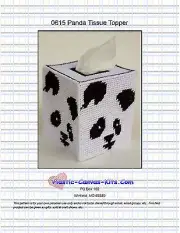 Panda Bear Tissue Topper-Plastic Canvas Pattern or Kit