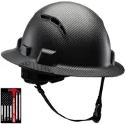 Lift Safety Black Carbon iDAX HDPE Full Brim Vented Hard Hat Class C Z89.1 Poly