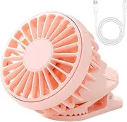 Clamp Fan - Small Personal Desk Cooler,Cooling Personal Battery Operated Small Rechargeable Tool for Travel Outdoor Home Stroller Umbrell Pet Carriers