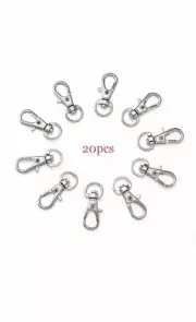 20pcs Alloy Swivel Lobster Claw Clasp Swivel Snap Hook Platinum Jewelry fast shp