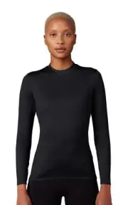 Fox Racing Techbase Fire Womens Long Sleeve Baselayer Shirt Black