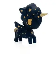 Tokidoki Black Golden Star Sofubi Unicorno 5” New in Sealed Box