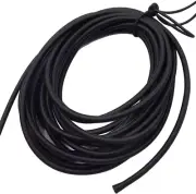 1/4" × 25 ft Elastic Shock Cord Bungee Ropes Black Heavy Crafting Stretch String