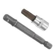 Torx Bit Socket T40 Bit 1/4" Drive 1.5" Length CR-V Socket with Socket Extension