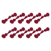 10 Pairs Faux Pearl Chinese Closure Buttons (Dark Wine Red)