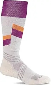 [Sockwell] Women's The Steep Ski Moderate Graduated Compression Sock, Natural-M/L, Natural, Medium-Large