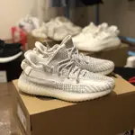 高品質 ADIDAS YEEZY BOOST 350 V2 STATIC 白天使 鞋帶反光 灰白 運動鞋 EF2905