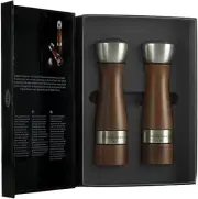 COLE MASON Oldbury Wood Salt and Pepper Grinder Set Wooden Mills Include Giftbox