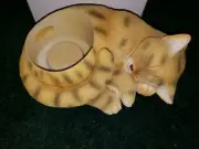Sleeping Cat ceramic flower pot holder (or Amazon Echo Dot holder)