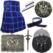 Heritage of Scotland 8 Yard Tartan Kilt For Men Scottish Kilt Outfit 7 Pcs Set