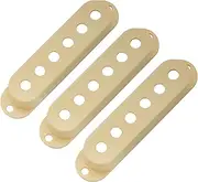 Musiclily Pro Plastic Guitar Single Coil Pickup Covers for USA/Mexico Strat Electric Guitar, Cream (Set of 3)