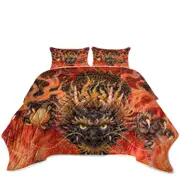 Scary Cool Fantasy Art Fire Dragon Coverlet