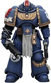 Joytoy 1/18 Action Figure Warhammer 40k Uitramarines Lieutenant Titus Figure Model Toysction Model Anime 4.7 Inch