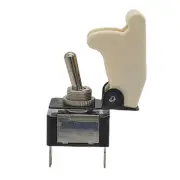 Toggle Switch On Off 12V 20A with White Missile Switch Cover SPST Narva 60060BL